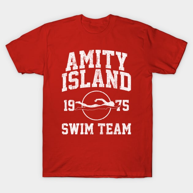 Amity Island Swim Team T-Shirt by huckblade